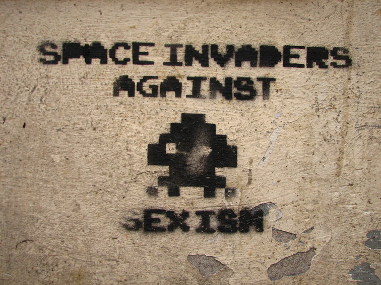  germany space invaders Space invaders against sexism stencil publi 